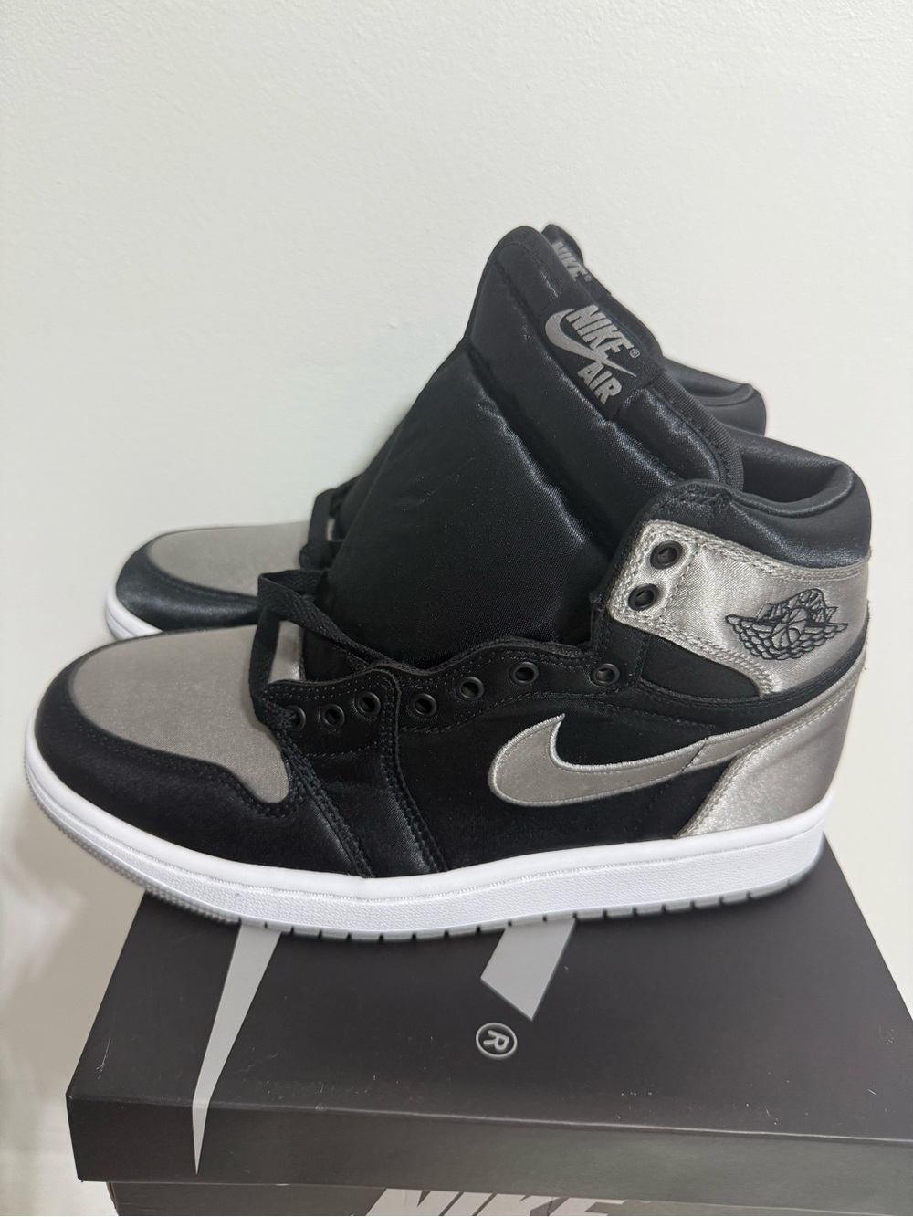 Nike Black and Gray Logo Shoe Box